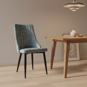 <span class=keywords><strong>Sillas</strong></span> <span class=keywords><strong>de</strong></span> Comedor <span class=keywords><strong>de</strong></span> Diseño Escandinavo para Restaurante Nórdico, con Patas <span class=keywords><strong>de</strong></span> Metal y Asiento <span class=keywords><strong>de</strong></span> Cuero - Product Image 4