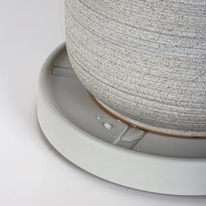 Plateau rond en plastique pour pot de fleurs de 20 cm, support avec roulettes cachées et rainures <span class=keywords><strong>sur</strong></span> le dessus - Product Image 3