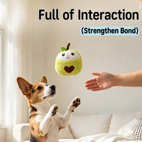 Jouet en peluche pour chien en forme de fruit, sonore et grinçant, pour chat, lapin, souris, jouet à mâcher interactif et durable pour chien, pour le nettoyage des dents, animal en peluche doux pour chiot