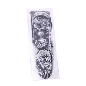 Prezzo a buon mercato pieno braccio <span class=keywords><strong>fiori</strong></span> facce tigre tatuaggio per gli uomini - Product Image 2