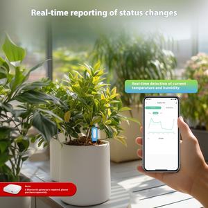 Capteur d'humidité et de température intelligent Bluetooth Tuya pour la maison, capteur contrôlé par application pour le jardinage et la surveillance de l'environnement - Product Image 5