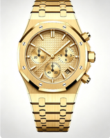 Montre automatique mécanique de luxe pour homme, style plongée, réserve de marche, verre saphir, or