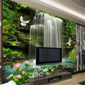 Individuelle Wandbilder 3d-Wandpapiere Heimdekoration natürlicher Wasserfall Fotoband für Wände 3d-Abzieh- und Klebe-Wandpapier - Product Image 2