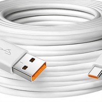 Kabel Ekstensi USB A ke Type-C Panjang 8ft 6A Pengisian Cepat Kabel PVC dengan Garansi 12 Bulan untuk TV Meja Mobil