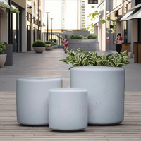 Pots à fleurs en fibre d'argile écologiques multicolores les plus vendus, pots de plantation pour jardin extérieur avec trou de drainage
