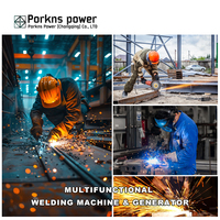 Porkns 3-5kW 50-210A Tragbarer Diesel-Benzin-Motorbetriebener DC-Schweißer/AC-Generator Schweißmaschine Generator-Schweißgerät