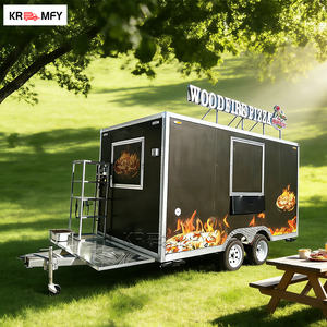 Remolque de cocina móvil cuadrado con certificación DOT VIN CE, totalmente equipado con horno para pizza y parrilla para hamburguesas, para camión de comida rápida. - Product Image 2