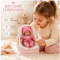 Nouvelle poupée reborn en silicone solide de 15 cm (6 pouces), corps lavable, compatible avec les vêtements DIY, compagnon de jeu pour enfants, cadeau