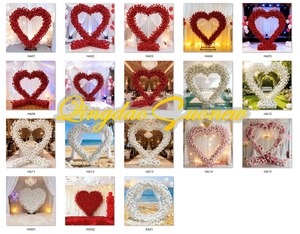 SN-D140 trái tim màu đỏ hoa vòm với đứng nhân tạo tăng hoa vòm cho đám cưới Backdrop trang trí - Product Image 6
