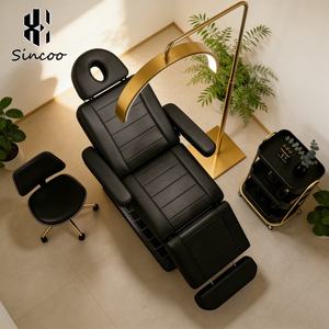Manufacturer Modern Black Electric Beauty Salon Massage Table Hydraulic Reclinable Spa Lash <b>Beds</b> 4 Motors Facial Beauty <b>Bed</b> - Product Image 2