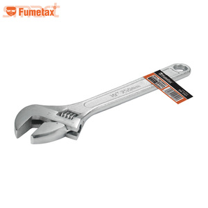 Chiave Inglese FUMETAX Regolabile <span class=keywords><strong>in</strong></span> Acciaio al Carbonio Forgiato, 6 Pollici, Finitura Cromata, Graduazione Doppia Pollici/<span class=keywords><strong>Millimetri</strong></span>, Fai-da-Te, Metrica, OEM - Product Image 2