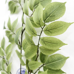 Banyan-rama de hojas de banyan, hierba verde para exteriores, Planta Artificial colgante, hojas de eucalipto artificiales - Product Image 1