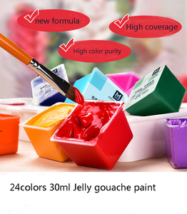 Bview Art-Kit de pintura Gouache de gelatina, nuevo producto en 24 colores, gran oferta, buena tasa de cobertura para dibujo, 2022 - Product Image 3