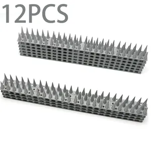 2021 Outdoor Plastic Pigeon Cat Control Prickle Strip Anti Bird Spikes Bird Deterrent Grey