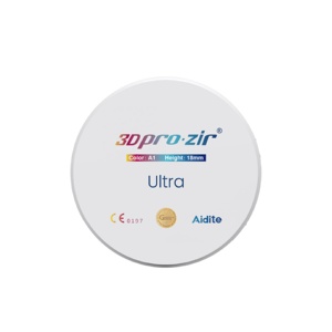 Bloc de <span class=keywords><strong>zircone</strong></span> <span class=keywords><strong>dentaire</strong></span> Aidite Dental Lab, couronne entièrement céramique, matériau en <span class=keywords><strong>zircone</strong></span>, Superfect Zir, blocs de <span class=keywords><strong>zircone</strong></span> <span class=keywords><strong>dentaire</strong></span> 3Dpro - Product Image 1