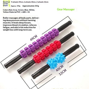 Bâton de massage en plastique, rouleau de fascia, yoga, fitness, relaxation musculaire profonde, 40 cm, unisexe - Product Image 4