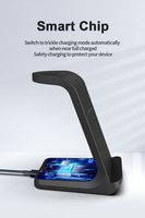 Station de charge sans fil 3-en-1 YONGTU AK03 10W/15W, support magnétique pliable, port Type-C pour téléphones mobiles, montres intelligentes