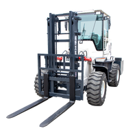 Chariot élévateur diesel tout-terrain 4x4 Hengwang 3,5-7 tonnes à mât bi-étages, fabriqué en Chine, certifié CE EPA, livraison gratuite