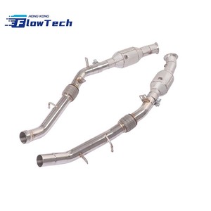 ท่อลงไอเสียแบบไหลสูง 200 เซลล์ พร้อมแผ่นกันความร้อน สำหรับ Mercedes-Benz GLE400 W166 M276 3.0T – สแตนเลส T304 แบบติดตั้งได้โดยตรง - Product Image 2