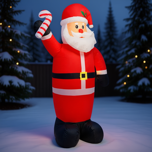 Babbo Natale Gonfiabile 8 Piedi per Decorazione Natalizia da Esterno con Luci LED - Product Image 2