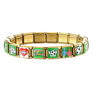 Ciondoli Modulari per <span class=keywords><strong>Braccialetti</strong></span> a Tema Calcio, 16 Stili di <span class=keywords><strong>Perline</strong></span> Smaltate Placcate Oro <span class=keywords><strong>con</strong></span> Design MVP/Vittoria per gli Amanti del Calcio - Product Image 4