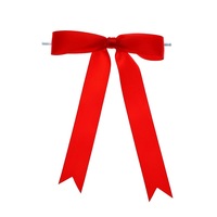 Ruban en satin polyester blanc de haute qualité standard avec 100 % polyester pour bandeaux à nœuds pour la Saint-Valentin