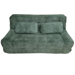 Canapé convertible deux places, forme carrée, vert, coussin à ressorts confortable, design moderne, pour appartement/villa, hôtel, chambre/salon - Product Image 3