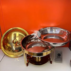 เตาอุ่นอาหารสแตนเลสทรงกลมแบบใช้แอลกอฮอล์ ยี่ห้อ Hufa สำหรับโรงแรมและร้านอาหาร - Product Image 3