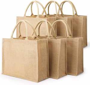 Best Selling Accept Custom Size Logo Print Plain Burlap Jute Tote <b>Bag</b> for Embroidery DIY Art <b>Craft</b> - Product Image 1