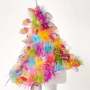 Sombrero de Fiesta de Espumillón Colorido con Adornos de Conejito y Huevo para Celebraciones de Pascua y Cumpleaños - Product Image 5