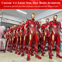 Escultura de Resina de Iron Man de Marvel Avengers a Tamaño Real 1:1, MK7 MK45 MK50 MK85 con Luz LED, Dibujos Animados