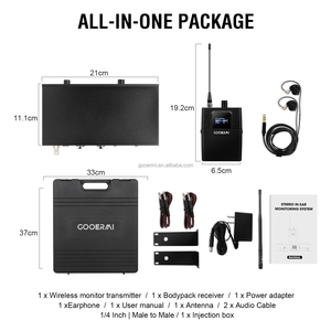 Sistema <span class=keywords><strong>de</strong></span> Monitoreo Inalámbrico In-Ear EA-206 IEM con Transmisor Metálico y <span class=keywords><strong>Receptor</strong></span> <span class=keywords><strong>de</strong></span> Bolsillo, Alcance <span class=keywords><strong>de</strong></span> 80M, Incluye Estuche <span class=keywords><strong>de</strong></span> Almacenamiento Portátil - Product Image 6