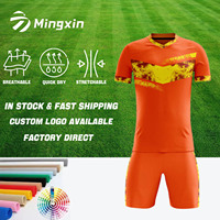 Maillot de football personnalisé orange premium confortable à col en V, séchage rapide, pour enfants et adultes, uniforme d'entraînement