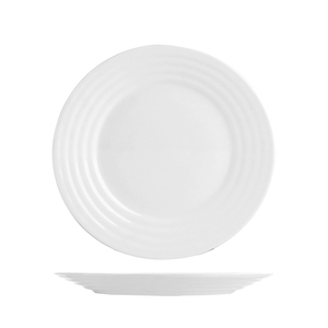 Service de table, ensembles de vaisselle, blanc, 3 pièces, ensembles de bols en verre opale, forme de coquille, bord incrusté d'or, bols, assiettes, résistant aux bris et aux fissures - Product Image 6