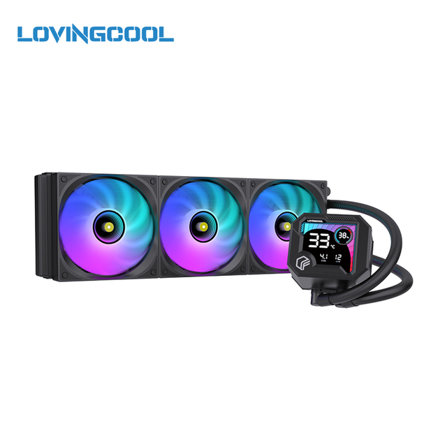 LOVINGCOOL AK03 Low Noise Gaming Liquid Cooler Built-in Temp Seg Display for Standard ATX Case Spot Goods Support Sample Orders