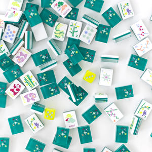 Free Design Custom Layered Green American <strong>Majong</strong> Travel Game <strong>Set</strong> Melamine Acrlyic Mahjong <strong>Set</strong> - Product Image 6