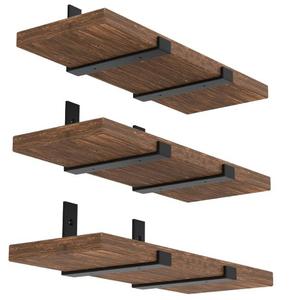 Estante de pared de cocina de madera contrachapada <span class=keywords><strong>minimalista</strong></span> en forma de U, diseño de revestimiento en polvo, características extraídas, soporte de estante de exhibición - Product Image 1