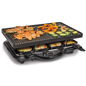 <span class=keywords><strong>Raclette</strong></span> électrique pour 8 personnes avec 8 spatules, plaque de cuisson en aluminium moulé, pour faire fondre le fromage - Product Image 2