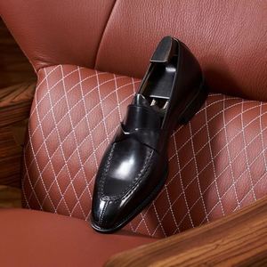 Mocasines Formales de Negocios para Hombre, Estilo Europeo-Británico, con Cordones, Transpirables, Ligeros, Antideslizantes, con Suela de Goma, Talla Grande - Product Image 2