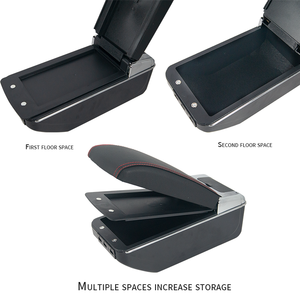 Reposabrazos Universal para Coche con Base de Plástico y Puertos USB, Consola Central Multifuncional Ajustable - Product Image 1