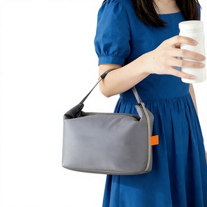 Sac à déjeuner isotherme portable en tissu Oxford avec fermeture éclair, écologique, durable, épaissi et imperméable pour le travail, l'école et les pique-niques - Product Image 2