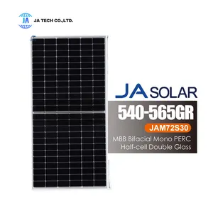 Panel fotovoltaik surya populer JAM72S30 modules ja sel surya 144 565w modul mono pv modul fotovoltaik dua wajah