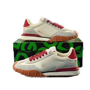 Zapatillas Deportivas Retro Beige y Rojas para Mujer, Transpirables, de Gamuza, Antideslizantes, Cómodas para Caminar a Diario, Estilo Urbano, para Exteriores - Product Image 3