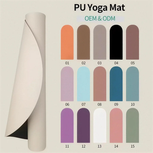 Tapis de yoga écologiques de haute qualité, antidérapants, imperméables, antimicrobiens, personnalisables, en PU, pour la salle de sport - Product Image 2
