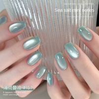 XEIJAYI Série Menthe Haiyan – Vernis à Ongles Gel Longue Durée – Vert Menthe Tendance Bleu Glacé 15ml – Vernis Gel Effet Œil de Chat