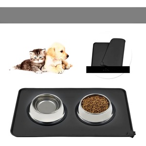 Waterproof Pet Feeding High Raised Edge BPA Free Dog <b>Cat</b> Food <b>Mats</b> Prevent Spill Thick Placemats for Water Bowl Pet Supply - Product Image 5