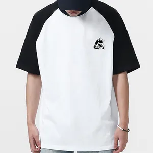 Spring Summer 2023 Basic Series Embroidered Star Logo Velcro Raglan Loose Casual Short-sleeved T-Shirt Men's Tops