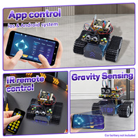 Robot Char V3.1 Éducatif STEM Nouvellement Amélioré avec Fonction de Suivi de Ligne et d'Extinction d'Incendie, Mini Robot Char Chenillé V3.1