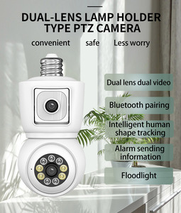 ICSEE double lentille E27 lampe <span class=keywords><strong>ampoule</strong></span> WIFI PTZ sans fil lumière LED caméra 4MP 6MP mouvement alarme sécurité maison caméra intelligente 360 degrés - Product Image 3