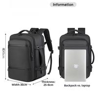 Sac à dos d'affaires pour ordinateur portable, grande capacité, extensible, antivol, fermeture éclair, imperméable, personnalisé en usine, cadeau de Noël unisexe